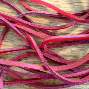 Rode leren veters OP=OP