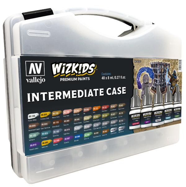 Vallejo Wizkids Intermediate Case met 40 flesjes a 8ml