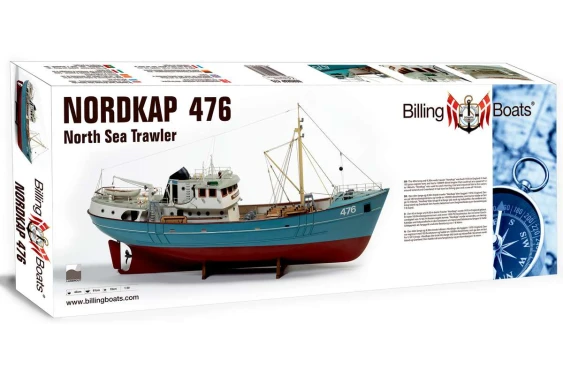 Billing Boats 476 Nordkap trawler in verpakking