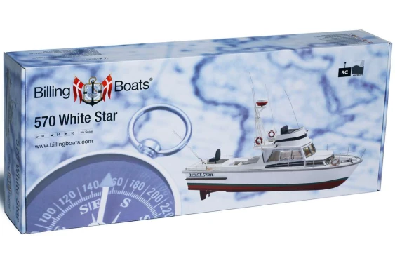 Billing Boats 570 White Star RC motorboot - kunststof romp in verpakking