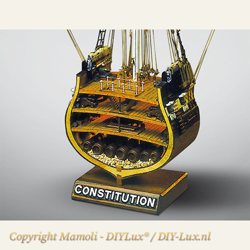 Mamoli MV32 USS Constitution Doorsnede houten scheepsmodelbouwpakket