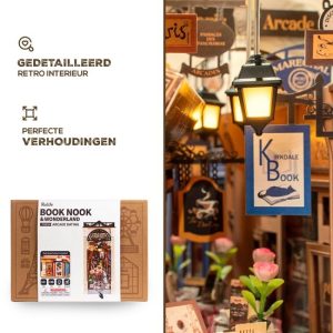 Robotime Rolife Book Nook & Wonderland houten modelbouwpakket