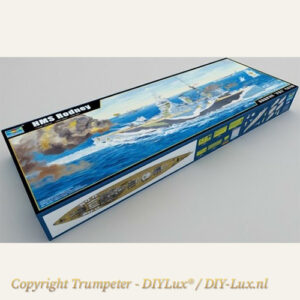 Trumpeter 3709 HMS Rodney kunststof slagschip bouwpakket schaal 1/200