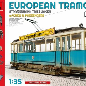MiniArt 38009 Europese tram met bemanning en passagiers
